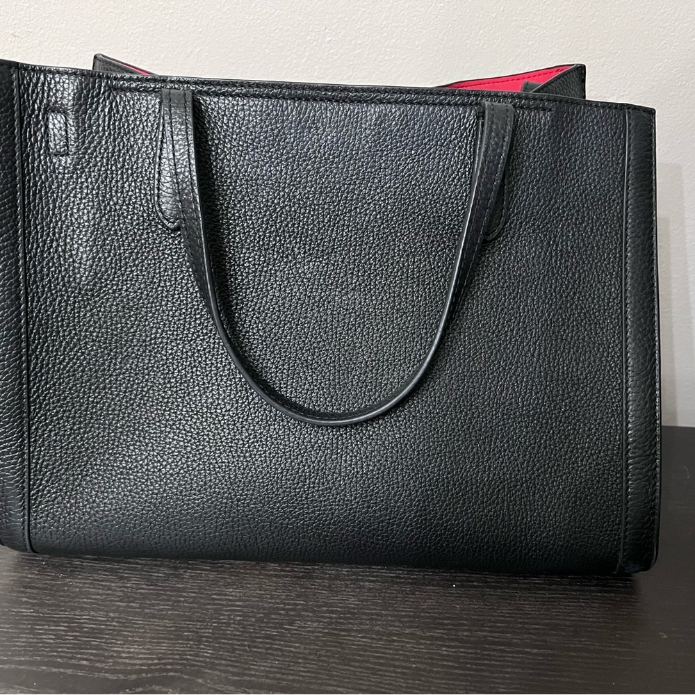 Banana Republic Black Leather Structured Shoulder… - image 7